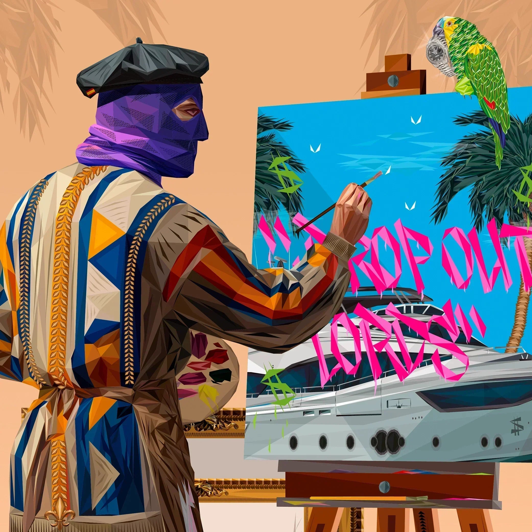 Luxury Meets Rebellion in the Outlaws Canvas Wall Art Collection