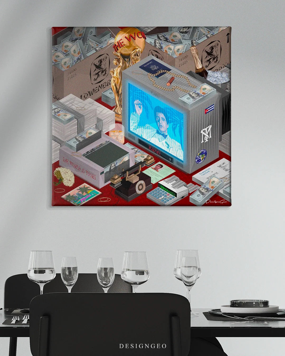 Isometric Canvas Wall Art