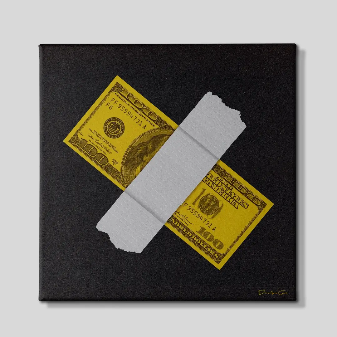 100 Dollar Bill Canvas Wall Art