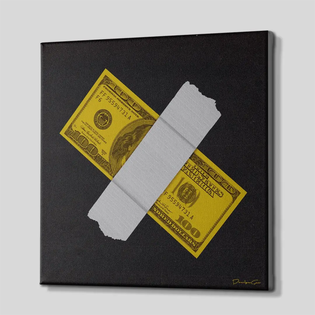100 Dollar Bill Canvas Wall Art
