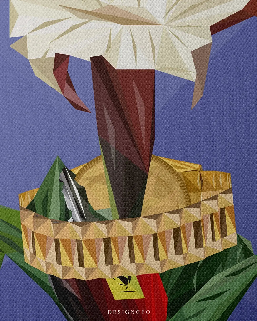 Artistic canvas illustration of a delicate flower and luxury accessories, symbolizing personal growth, refined elegance, and the flourishing of a successful mindset