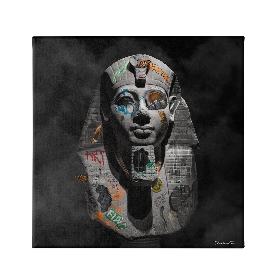 Ancient Egypt Art Square Canvas Print by DesignGeo