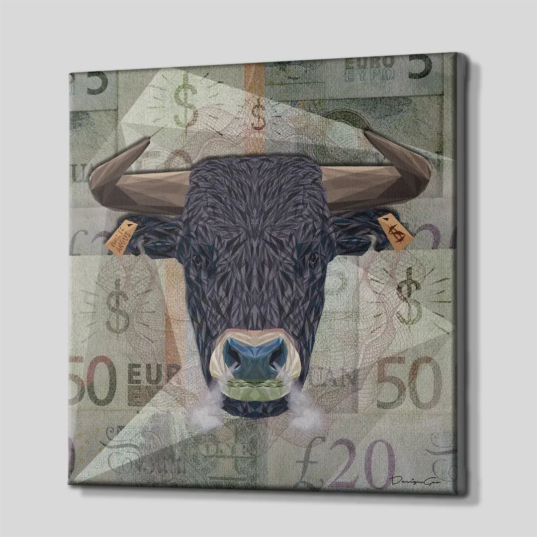 Angus Bull Canvas Wall Art