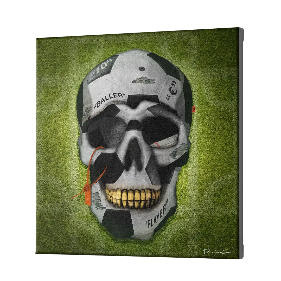 Baller Skull Canvas Wall Art