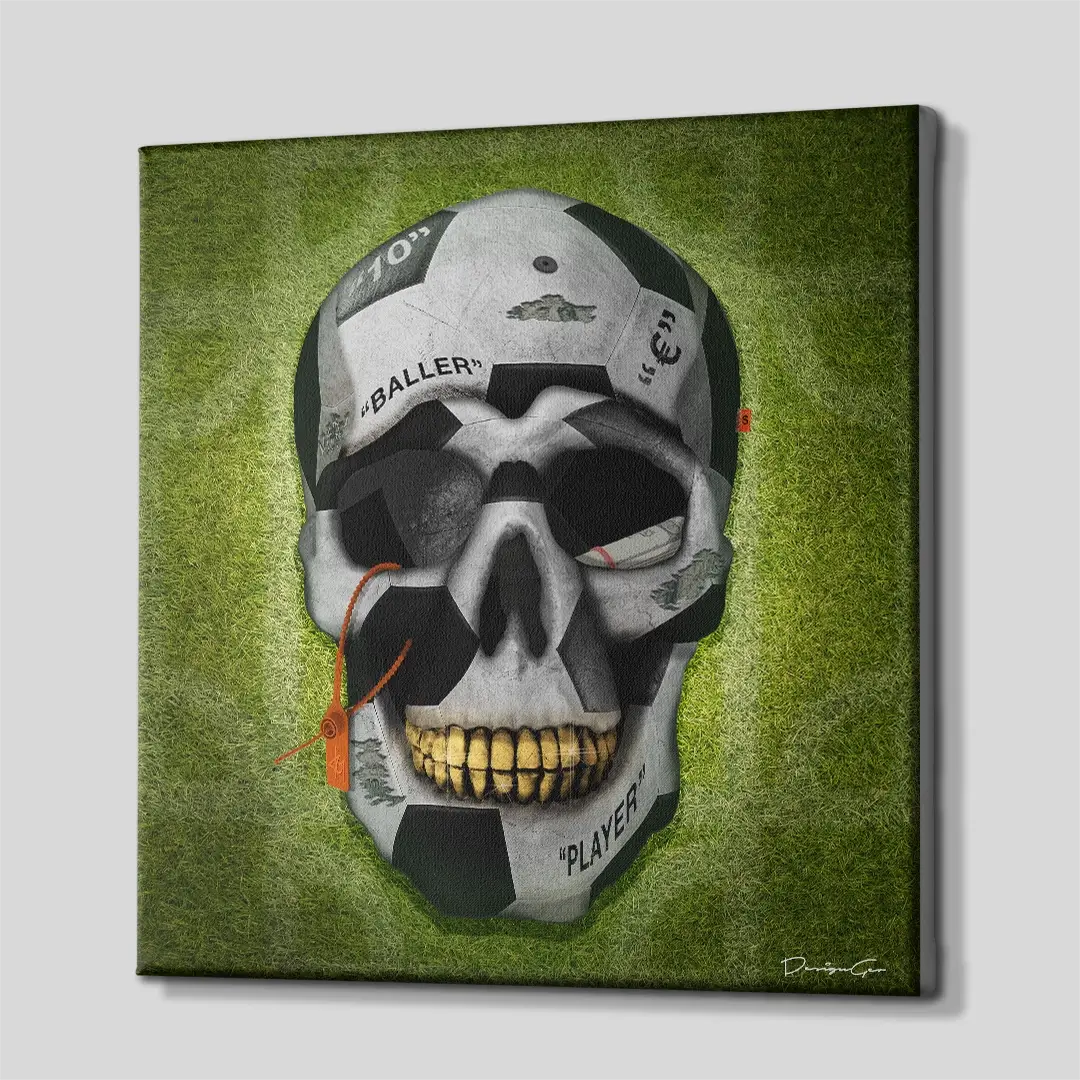 Baller Skull Canvas Wall Art