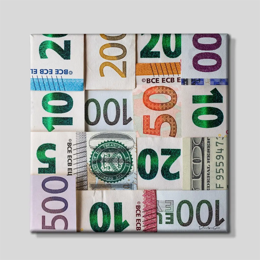 Banknotes Canvas Wall Art