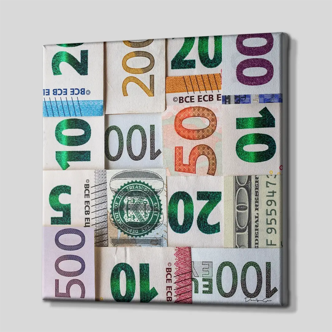Banknotes Canvas Wall Art