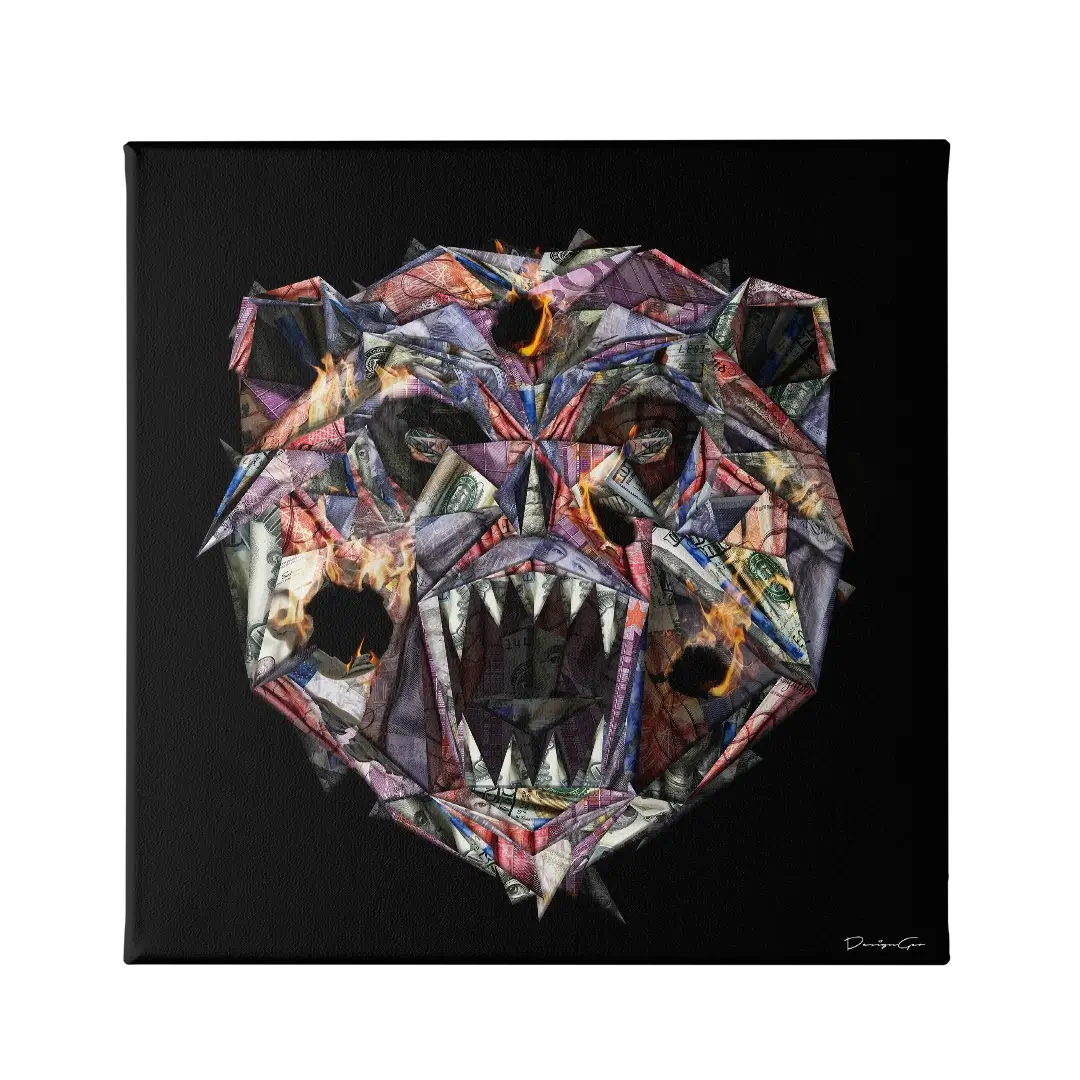 Bearish Fiat Canvas Wall Art