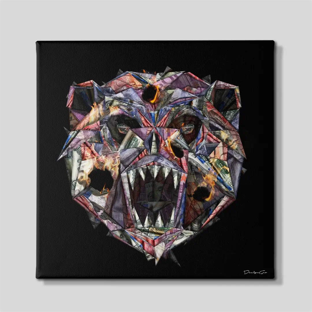 Bearish Fiat Canvas Wall Art
