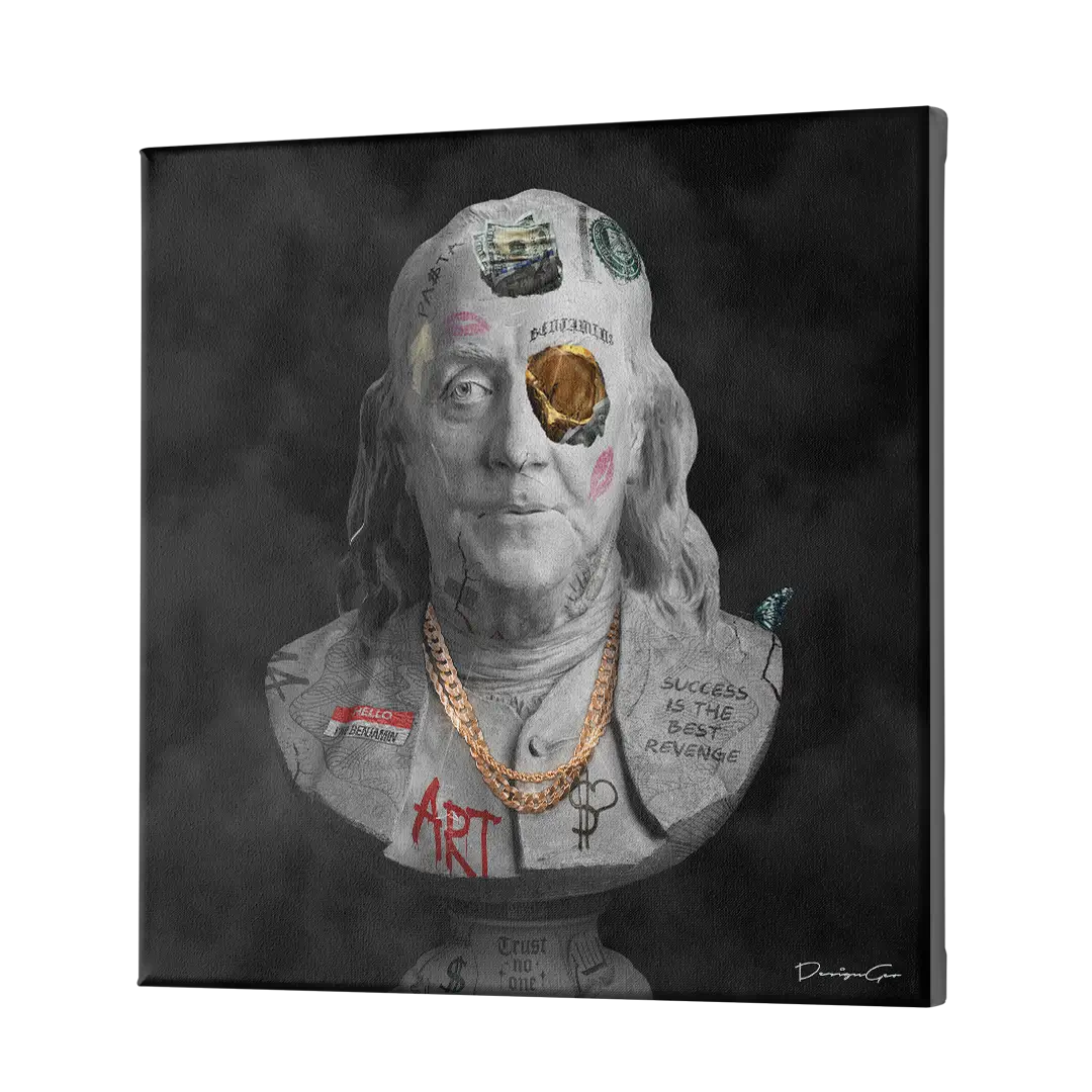 Benjamin Franklin Bust Canvas Wall Art