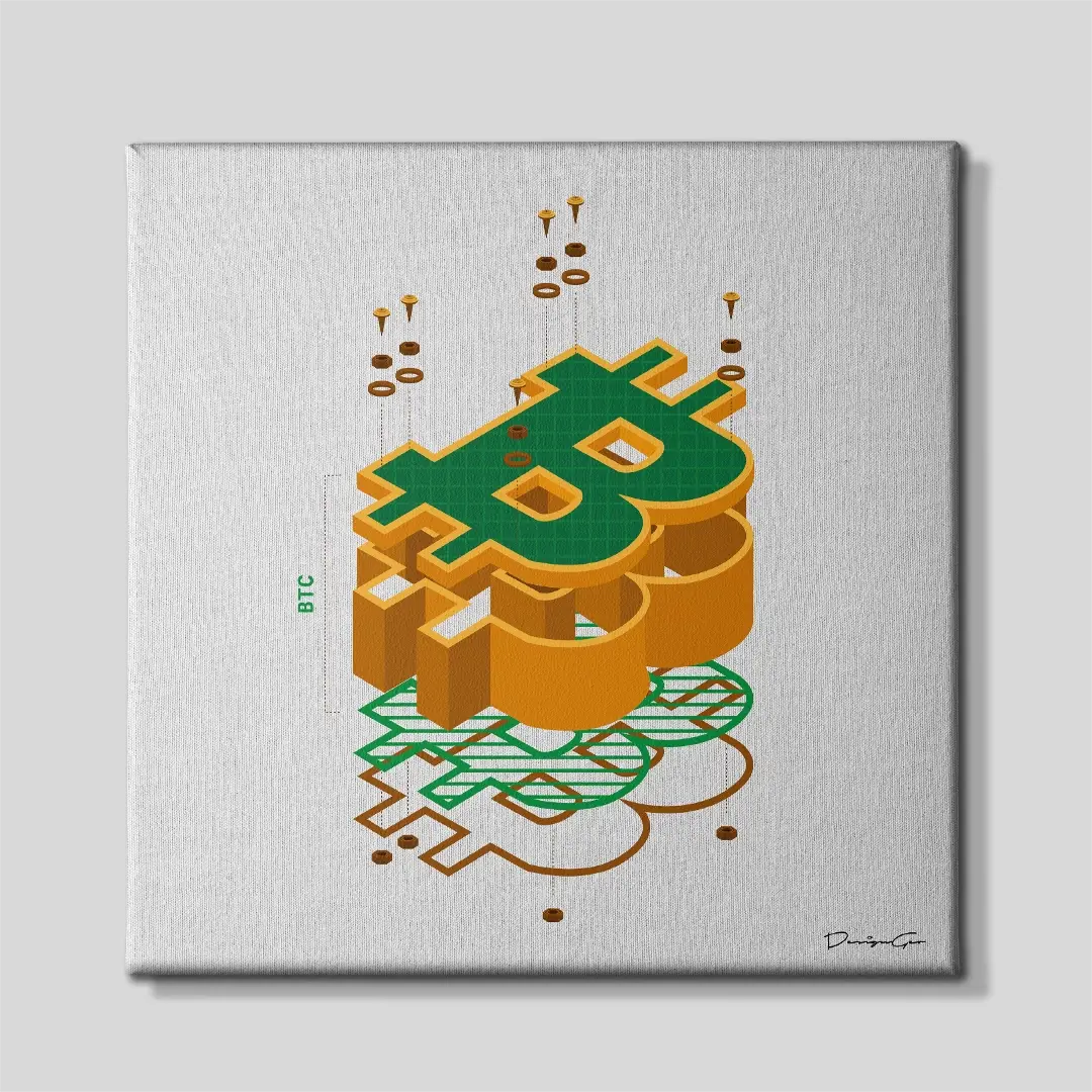 Bitcoin Assembly Canvas Wall Art