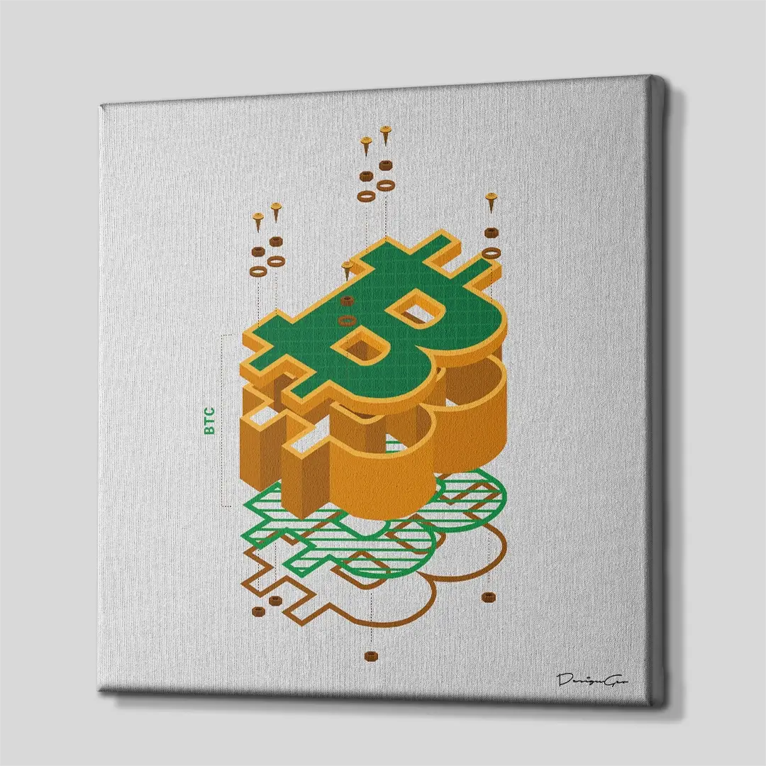 Bitcoin Assembly Canvas Wall Art