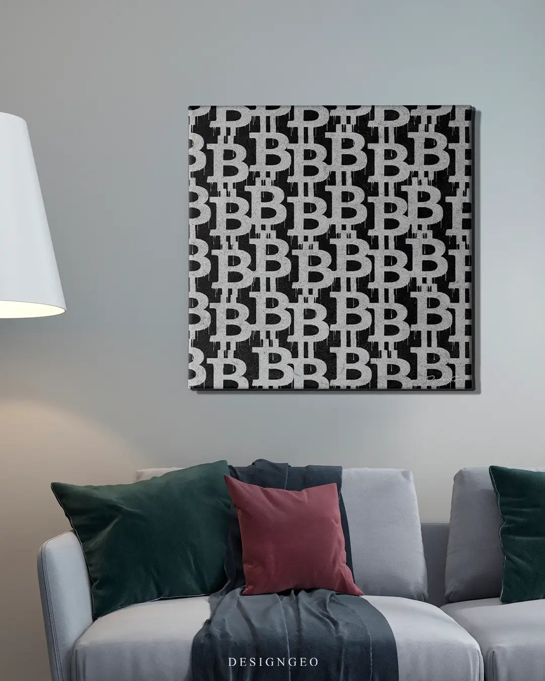 Bitcoin Graffiti Canvas Wall Art
