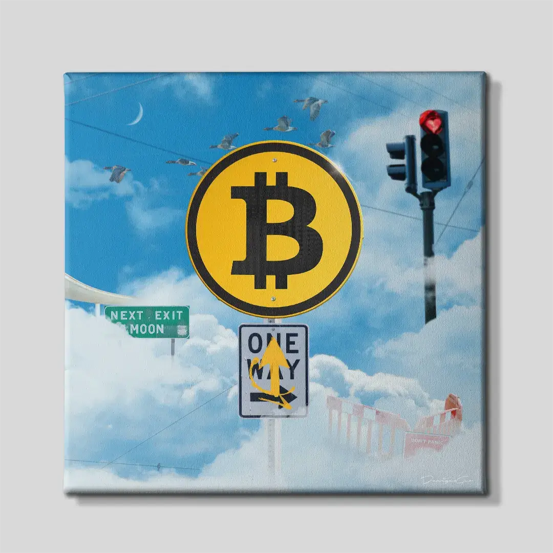 Bitcoin Hashway Canvas Wall Art