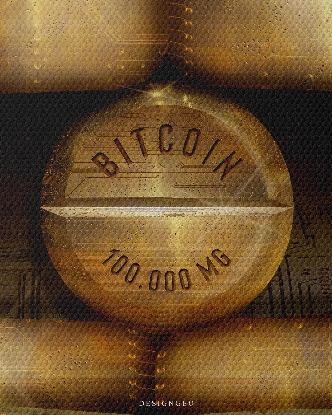 Bitcoin Lips Canvas Wall Art