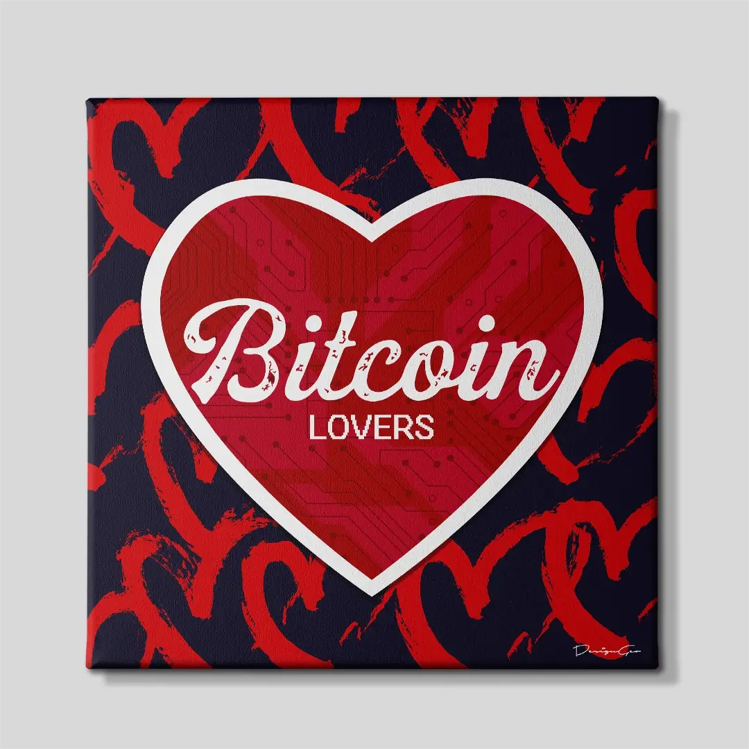 Bitcoin Lovers Canvas Wall Art