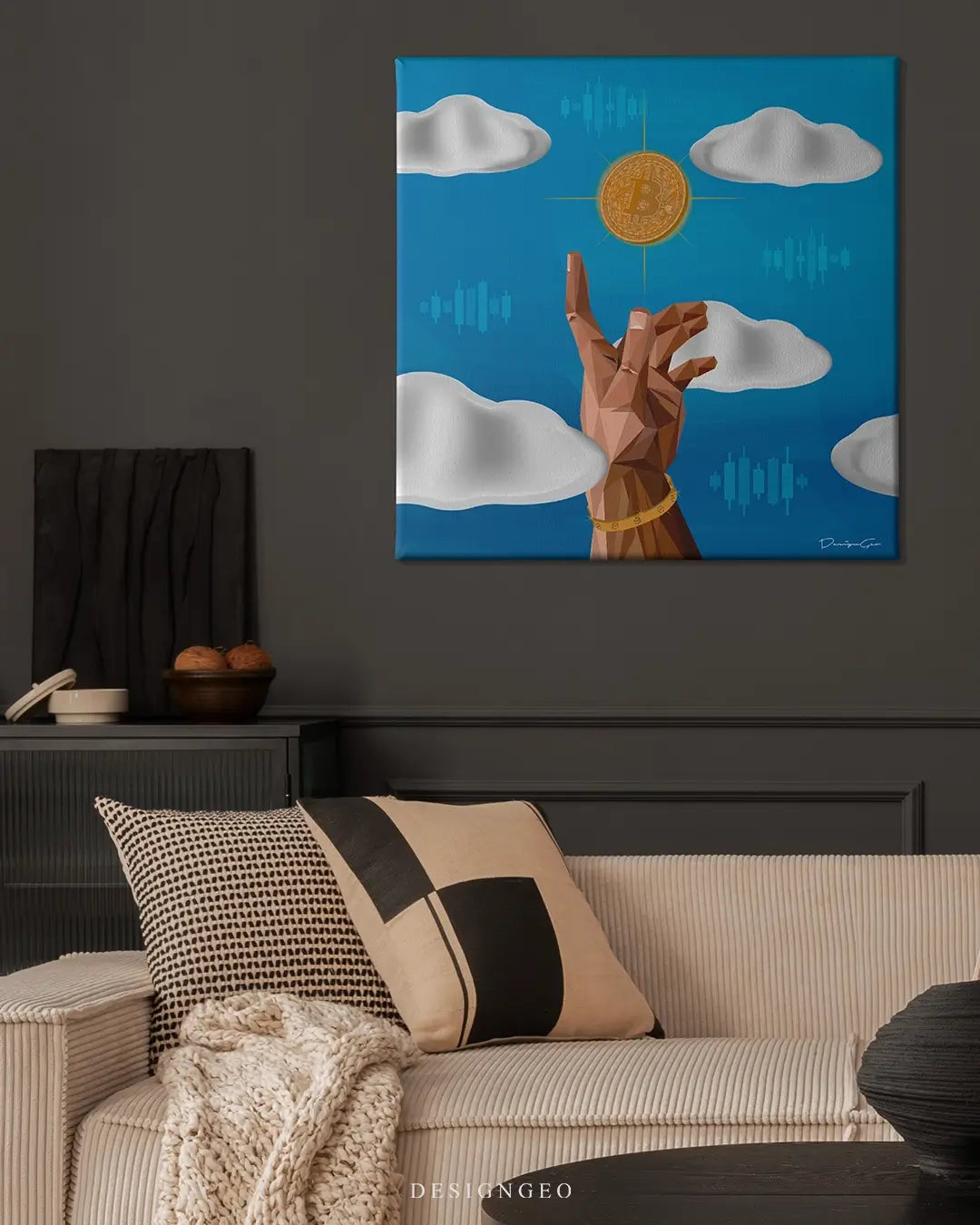 Bitcoin Market Canvas Wall Art