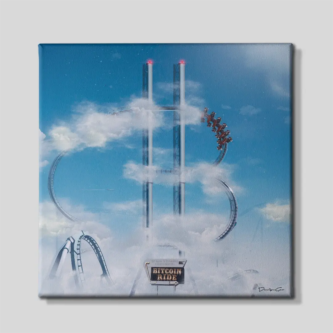 Bitcoin Roller Coaster Canvas Wall Art