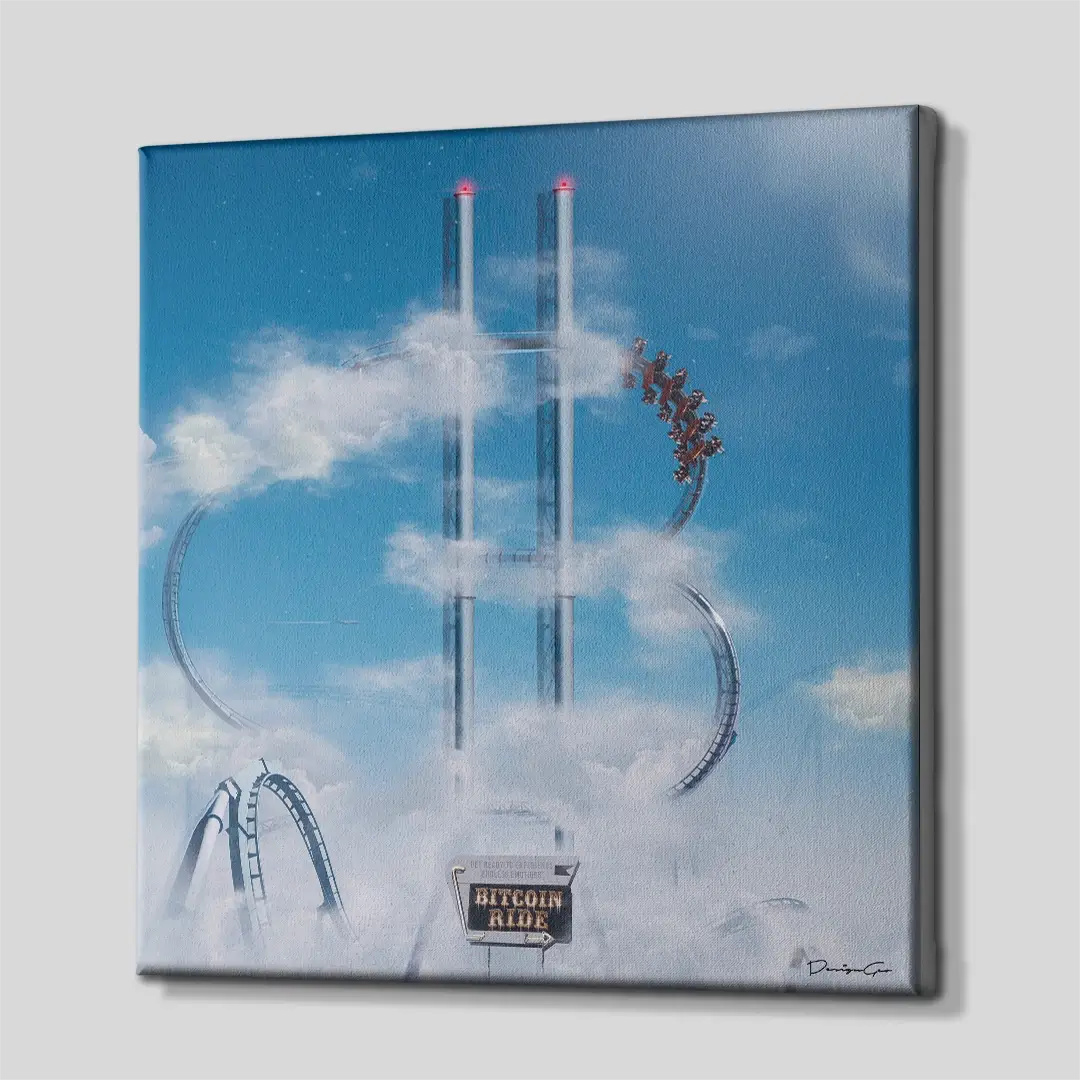 Bitcoin Roller Coaster Canvas Wall Art