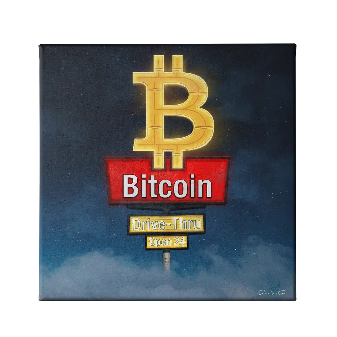 Bitcoin Sign Canvas Wall Art