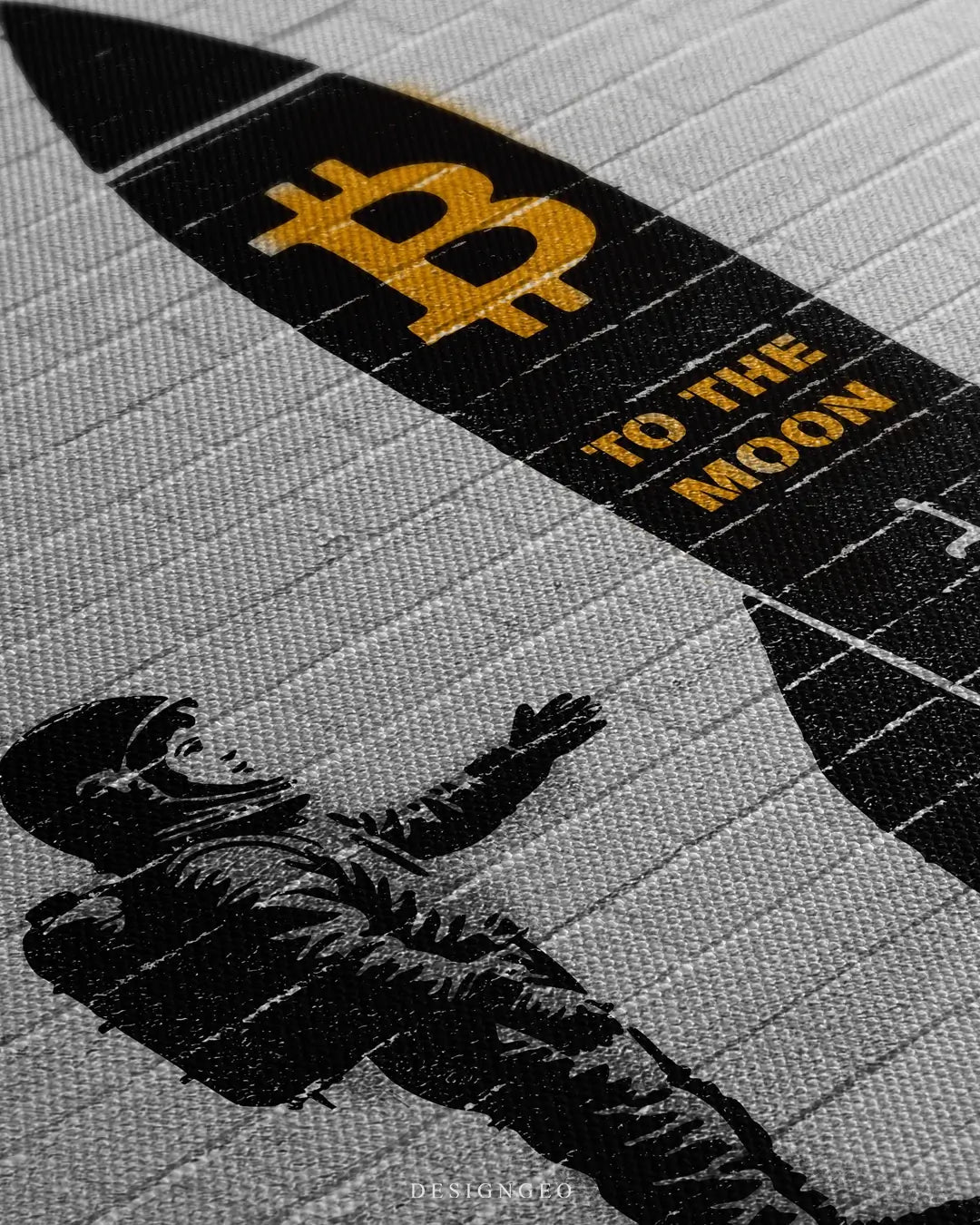 Bitcoin To The Moon Canvas Wall Art