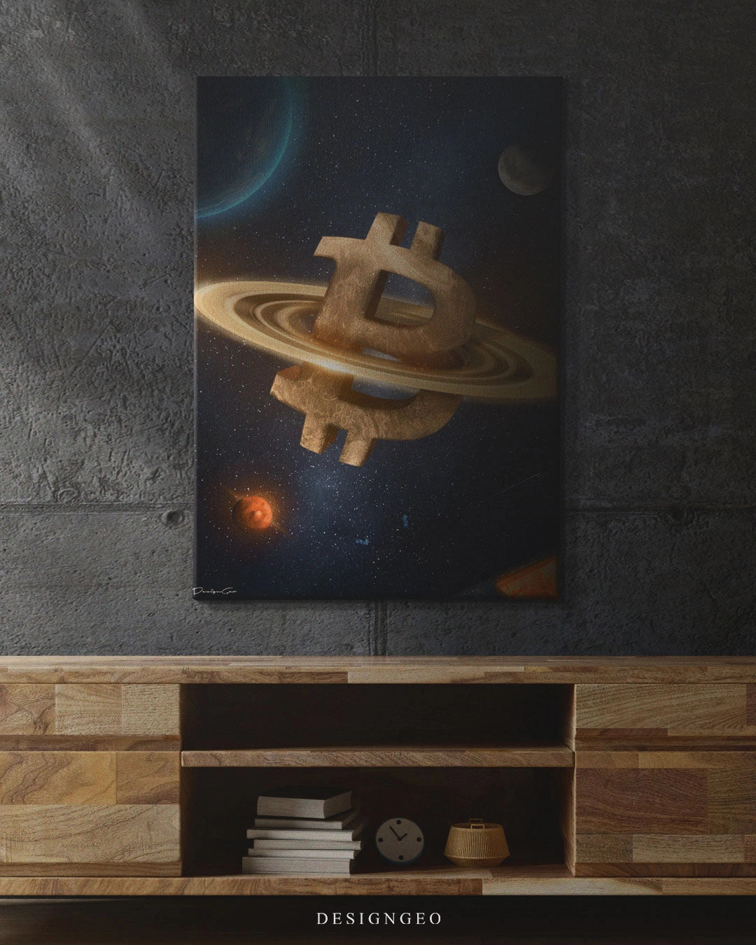 Biturn limited edition rectangular canvas print created by designgeo