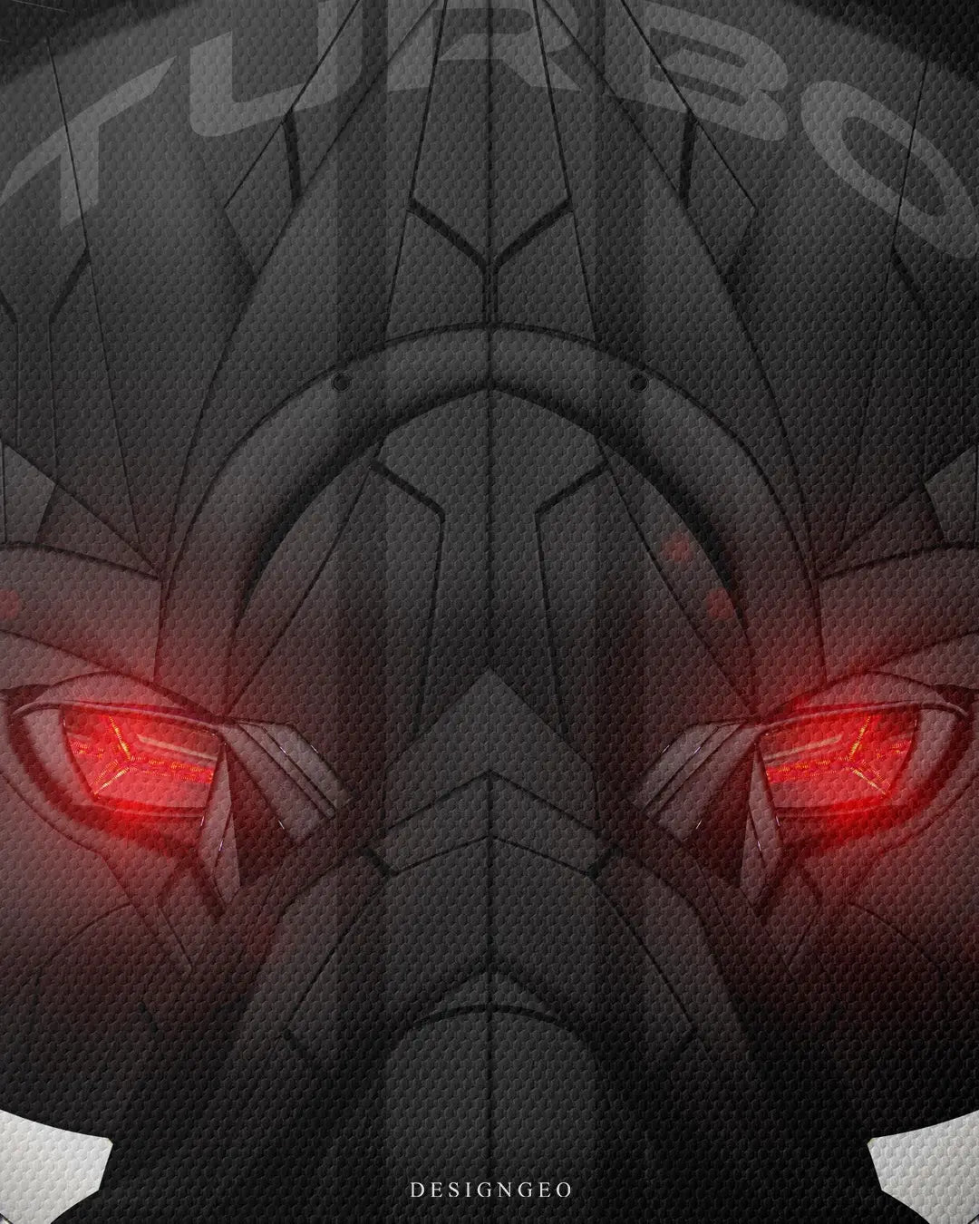 Artistic canvas illustration of a cybernetic black panther with sleek automotive design elements, symbolizing speed, engineering precision, and power