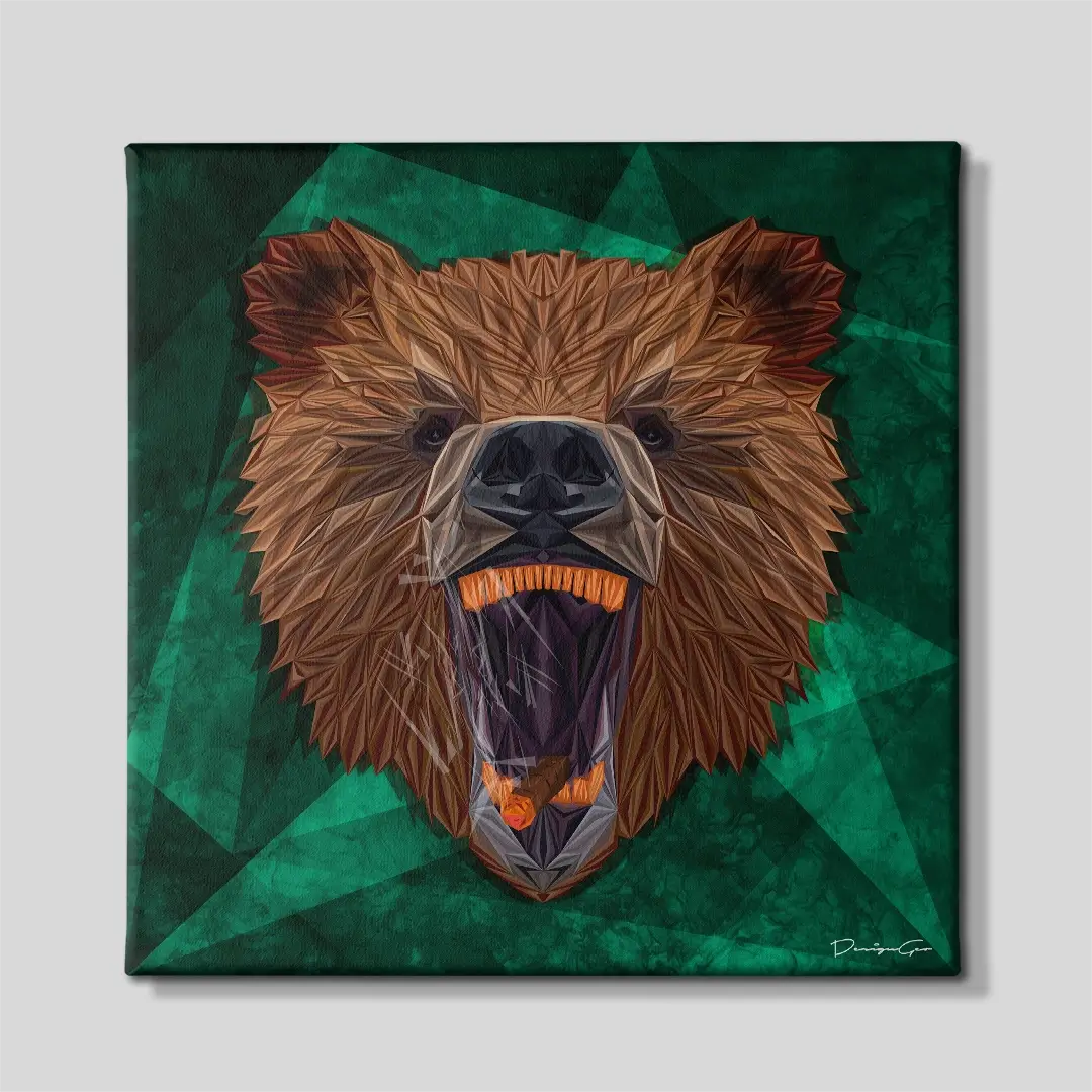 Boss Bear Canvas Wall Art