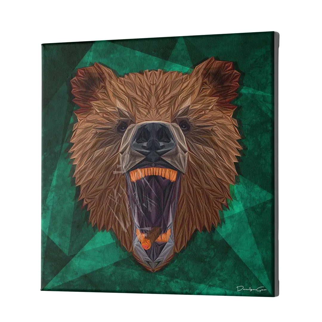 Boss Bear Canvas Wall Art