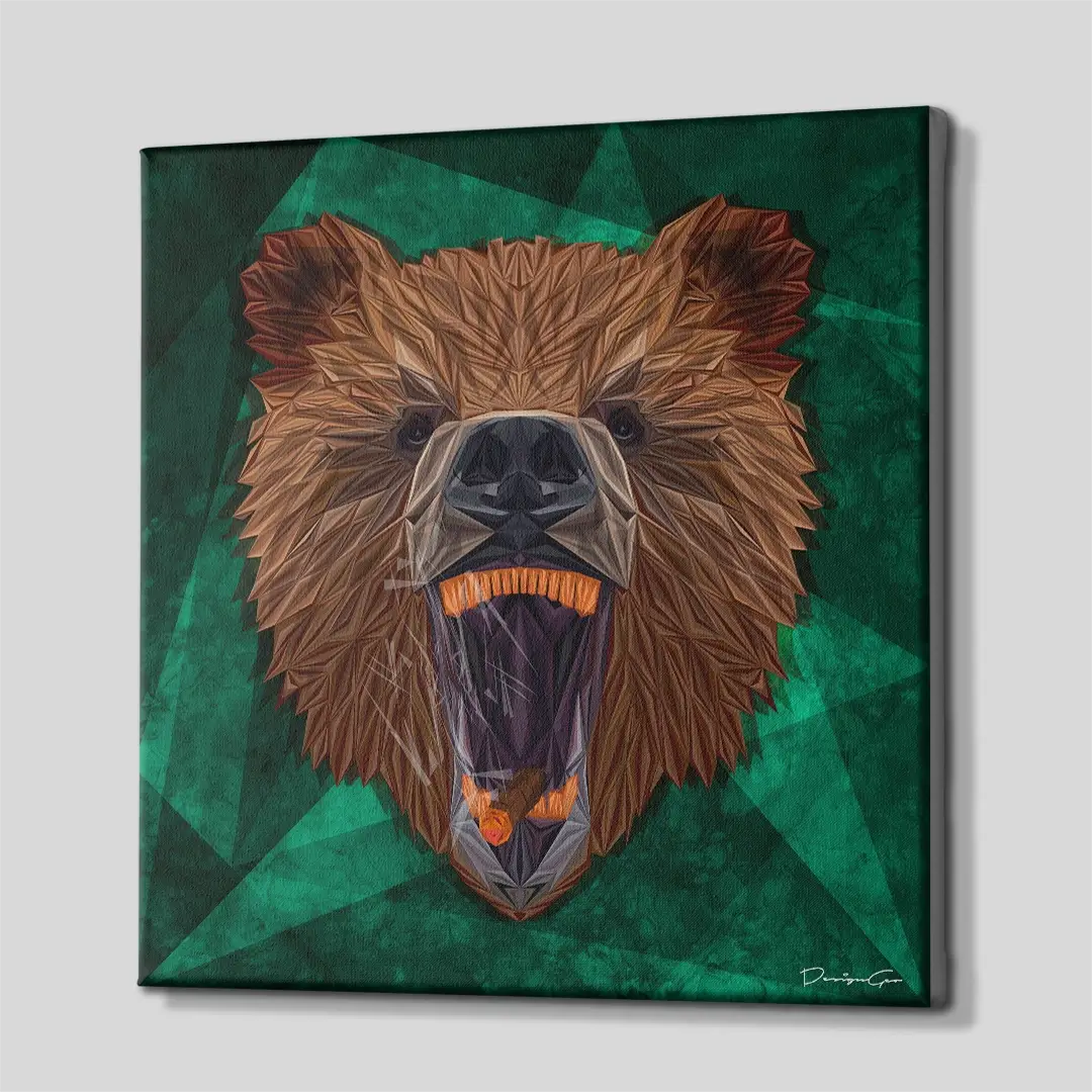 Boss Bear Canvas Wall Art