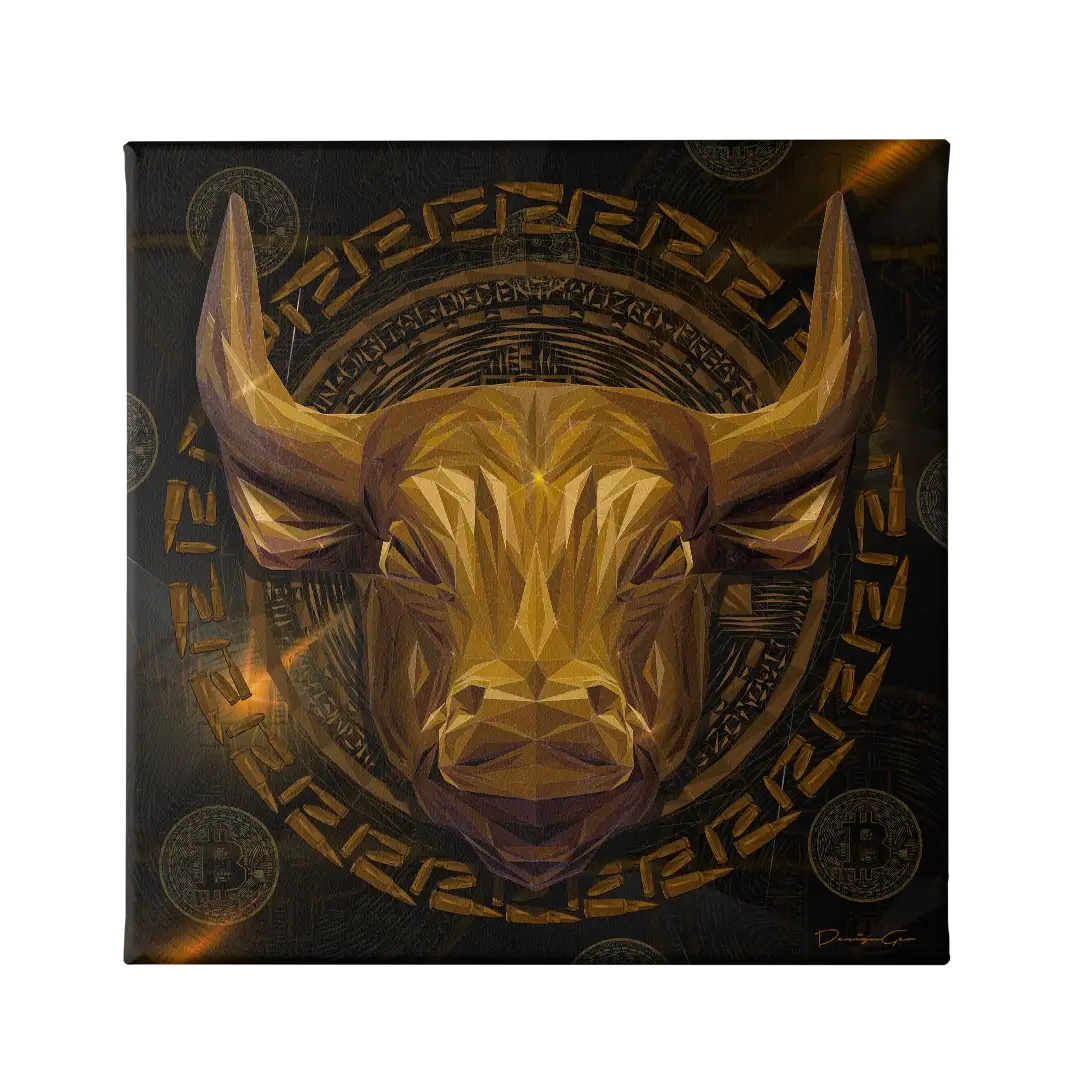 Bull Head Canvas Wall Art