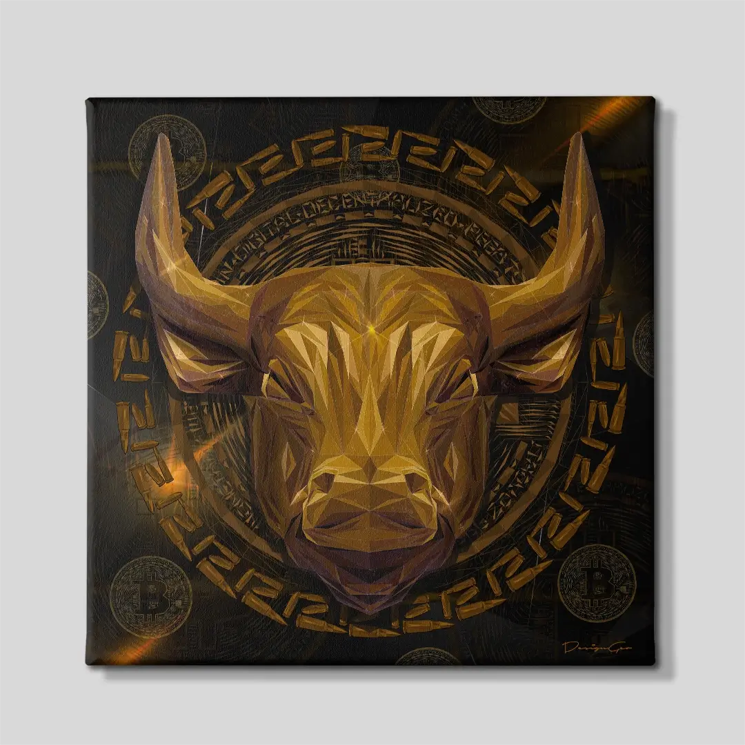 Bull Head Canvas Wall Art
