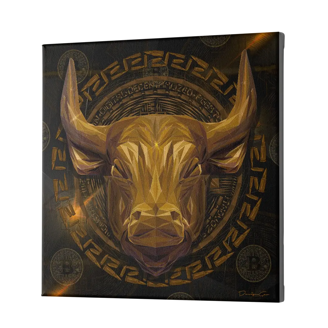 Bull Head Canvas Wall Art