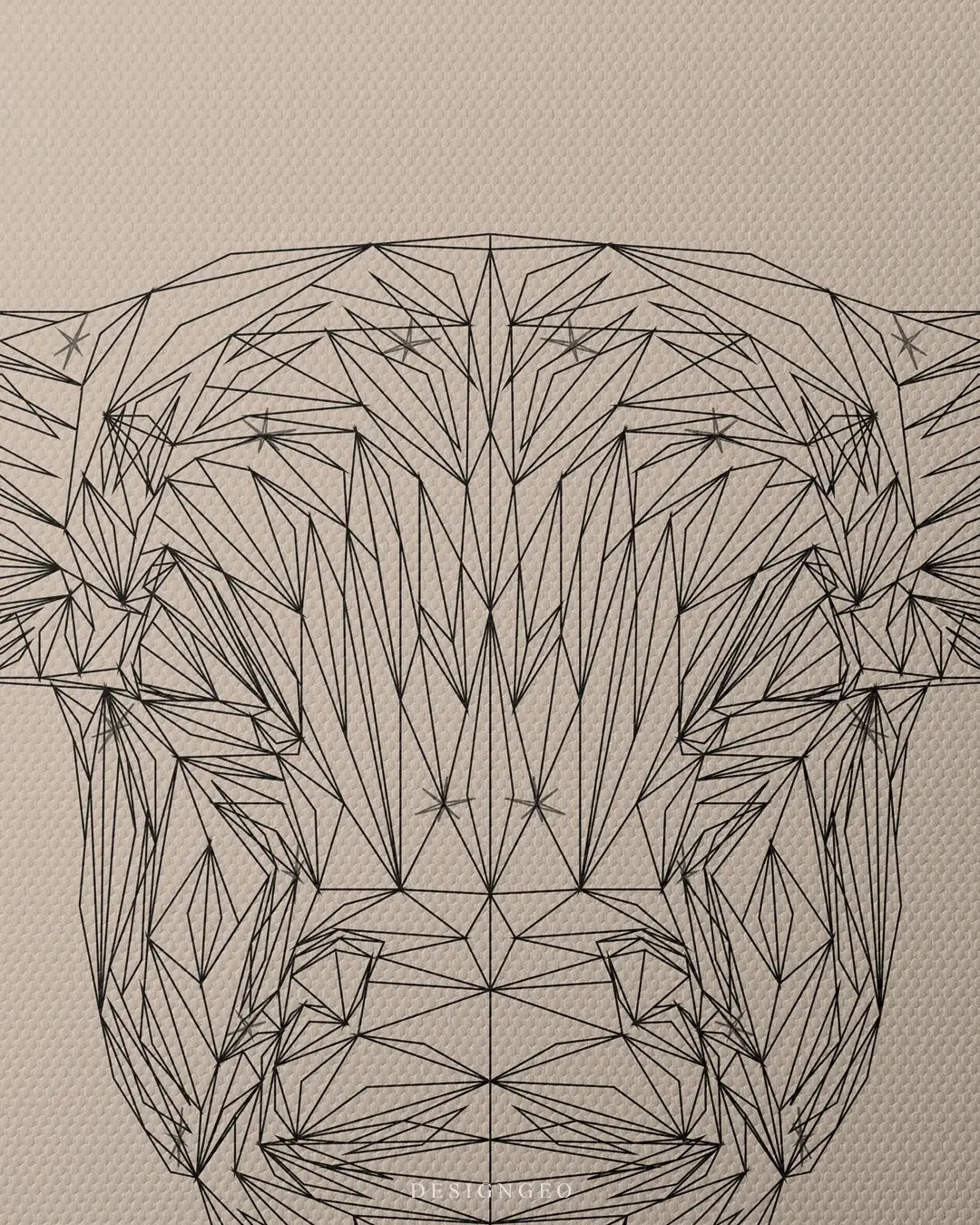 Bull Head Outline Canvas Wall Art