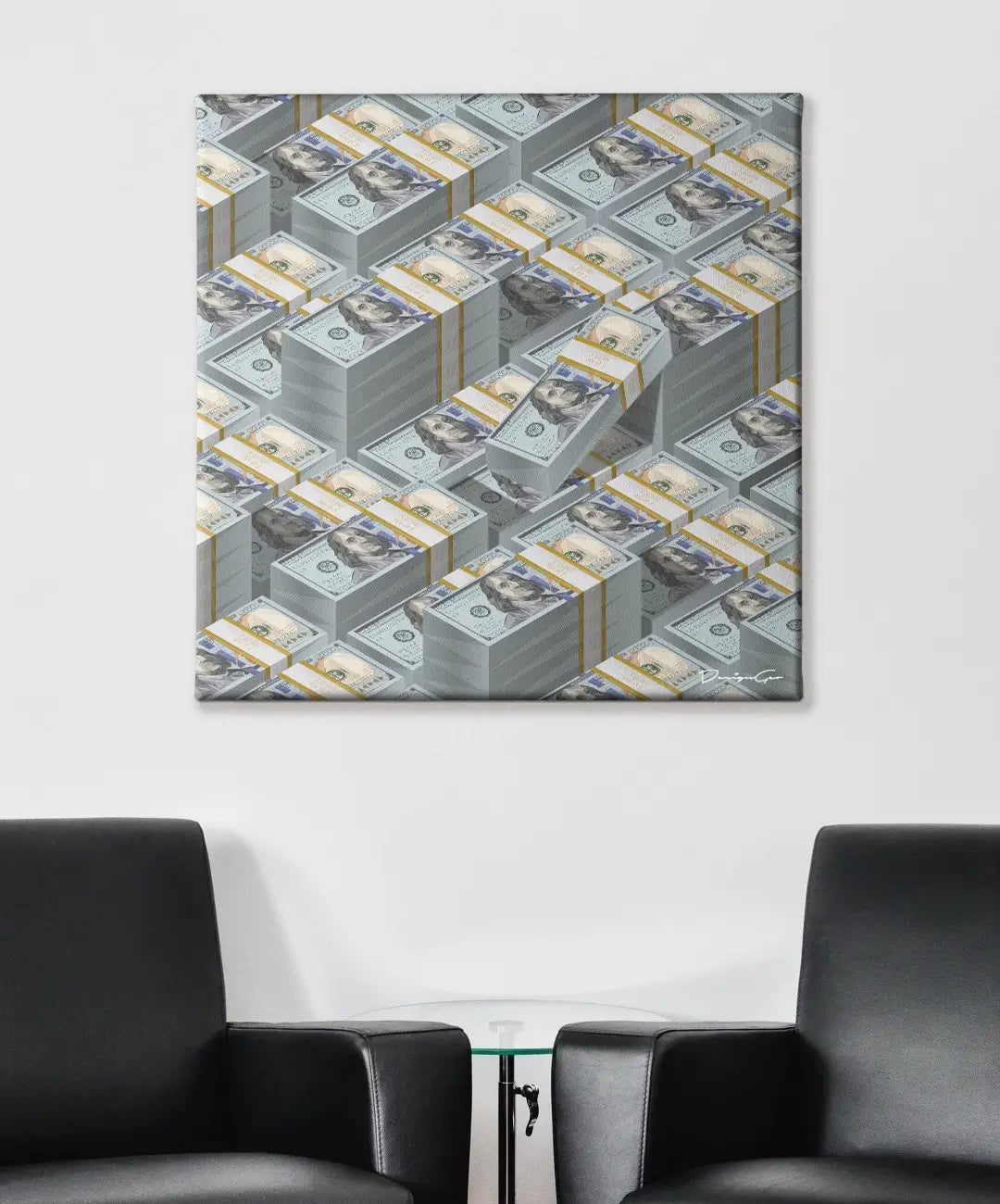 Bundles of Dollars Canvas Wall Art