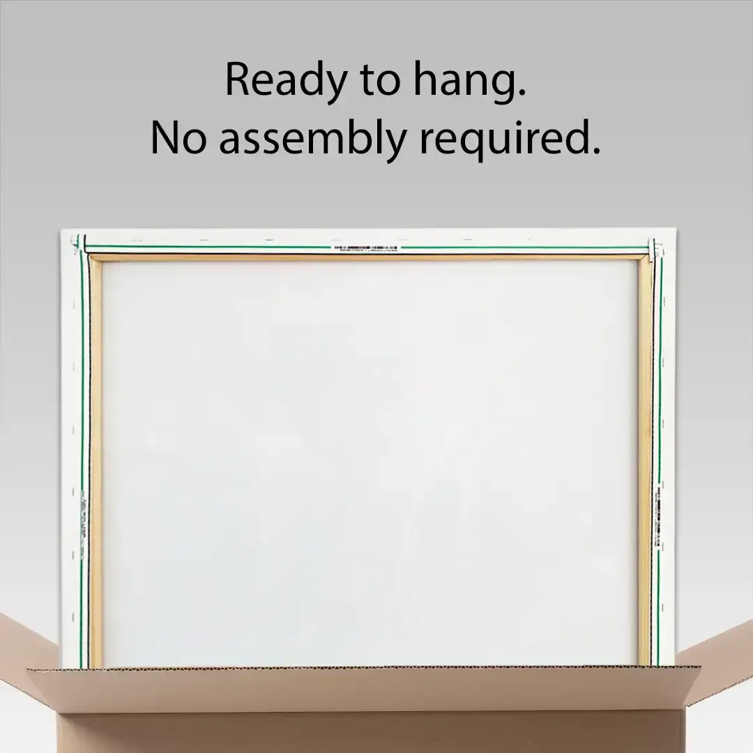 canvas wall art ready to hang delivered in protective box no assembly required