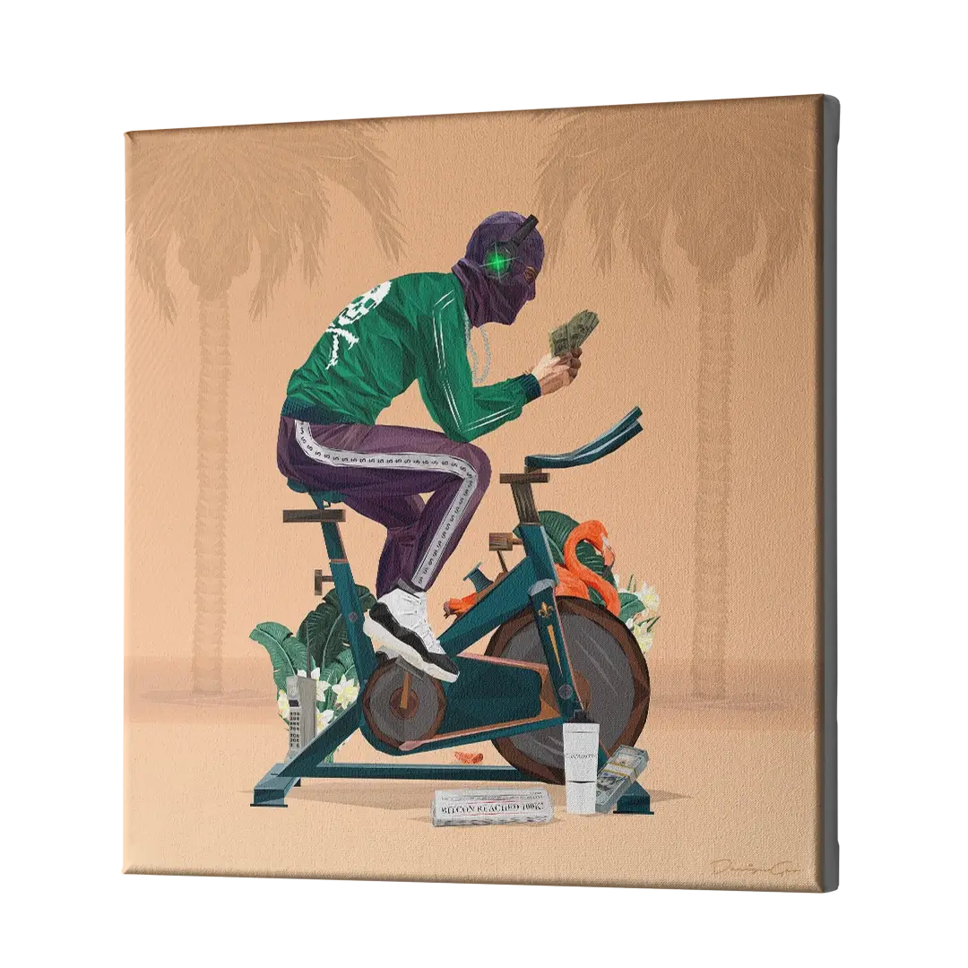 Cardio in Miami Canvas Wall Art