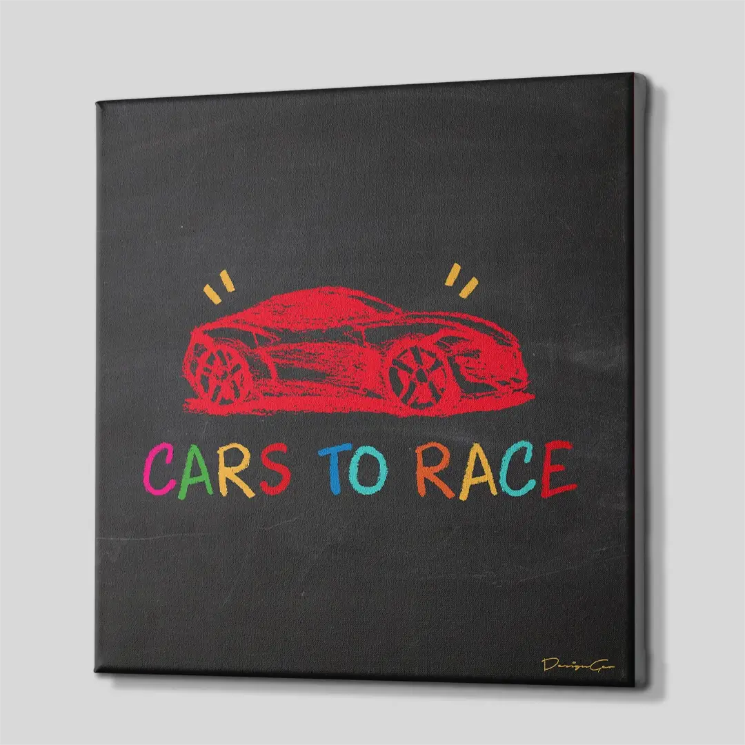 Cars To Race Canvas Wall Art