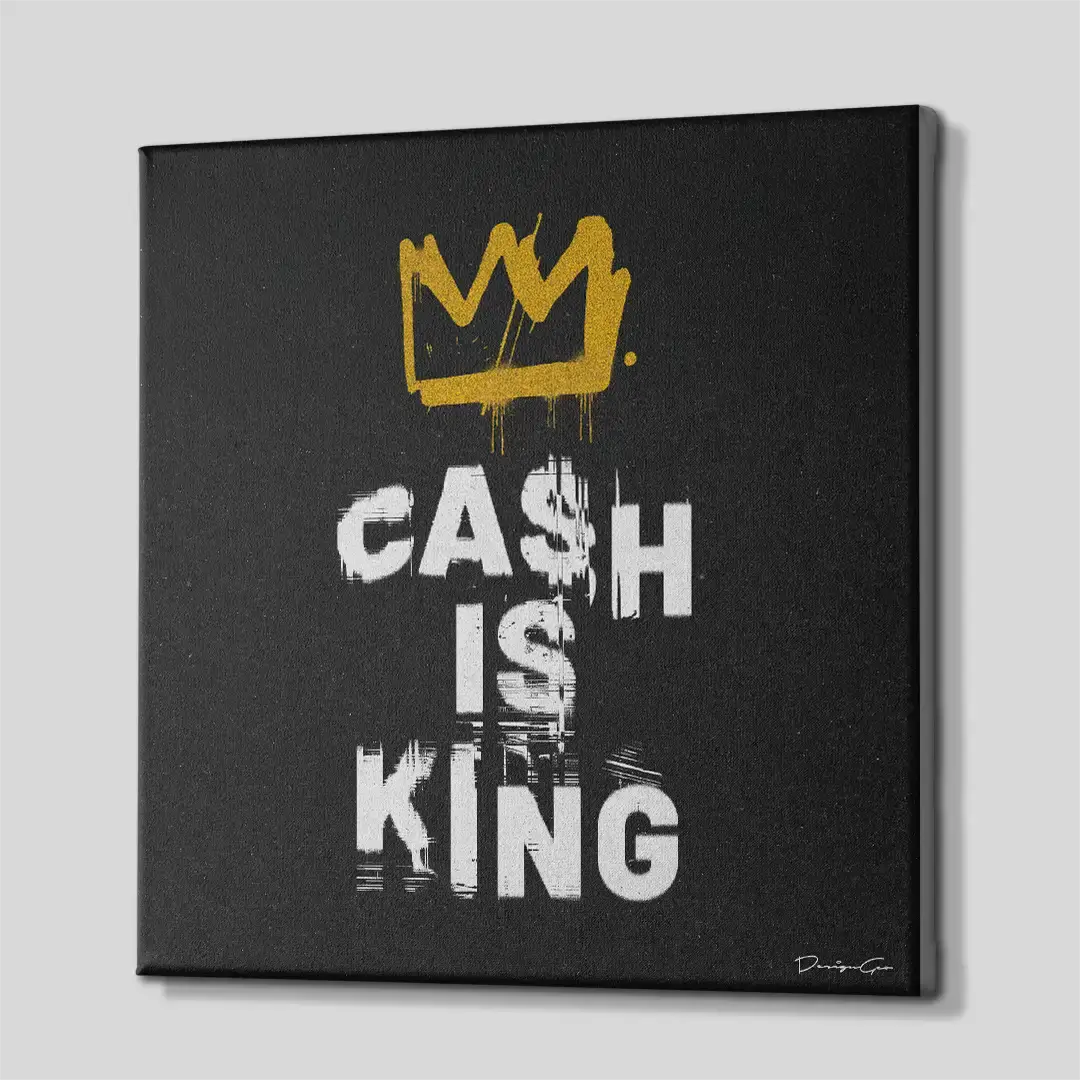 Side angle of the street-style motivational canvas print, highlighting the high-quality gallery wrap finish and the professional 3D frame depth