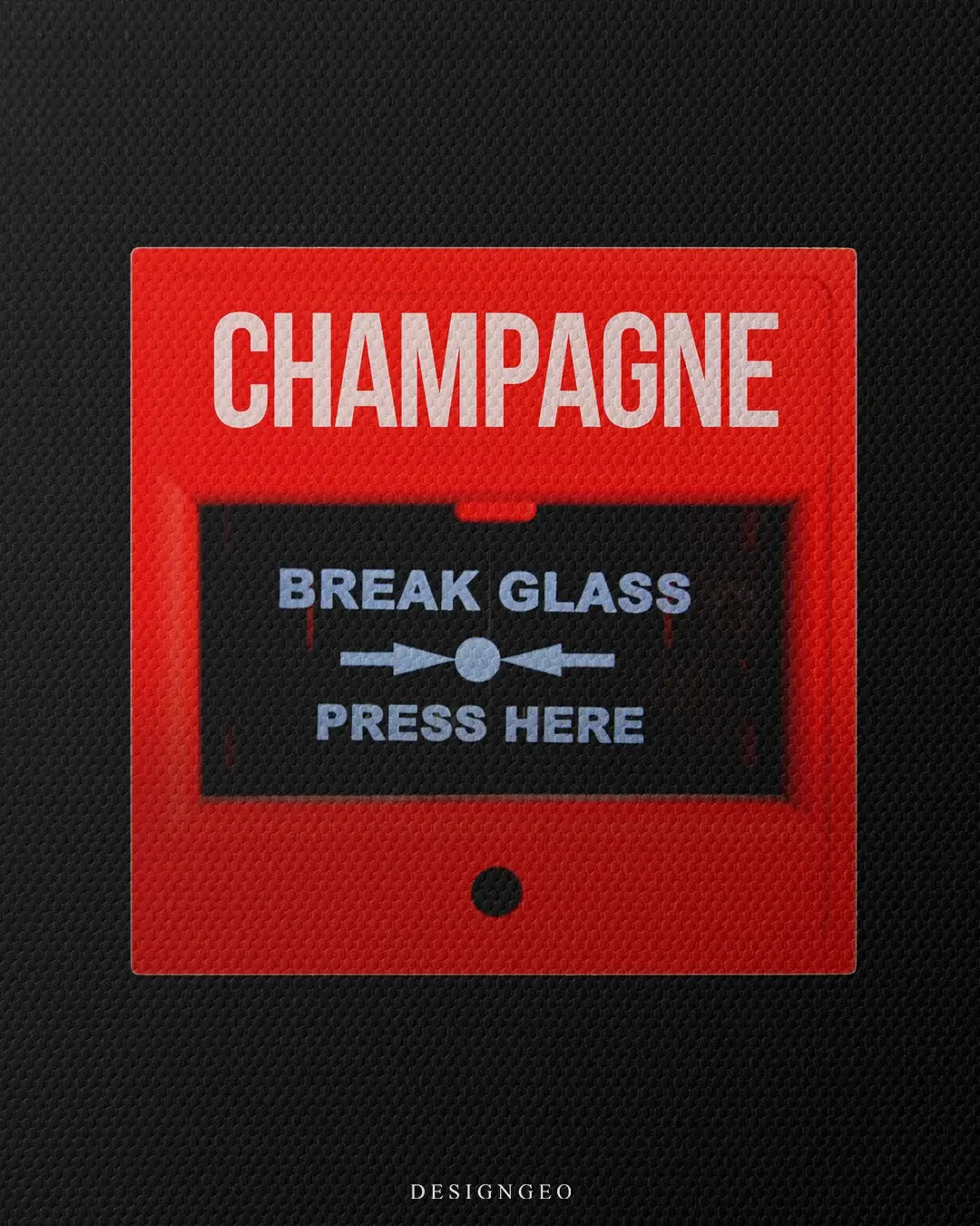 Champagne Emergency Canvas Wall Art