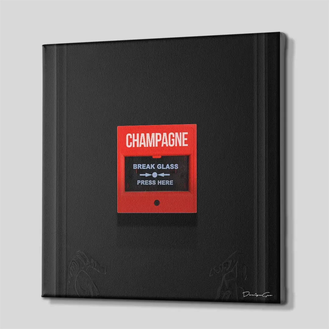 Champagne Emergency Canvas Wall Art