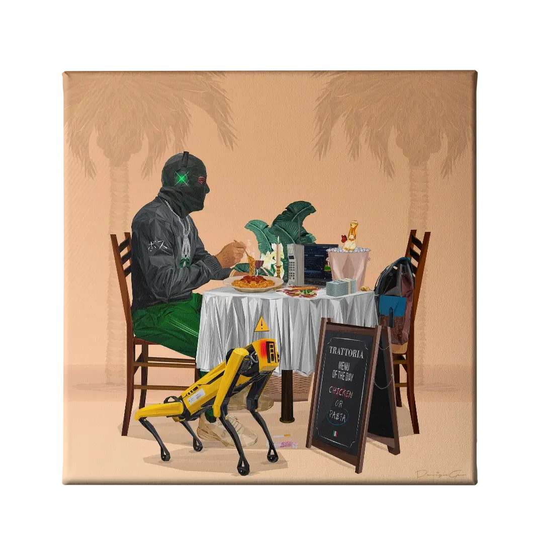 Chicken or Pasta Canvas Wall Art