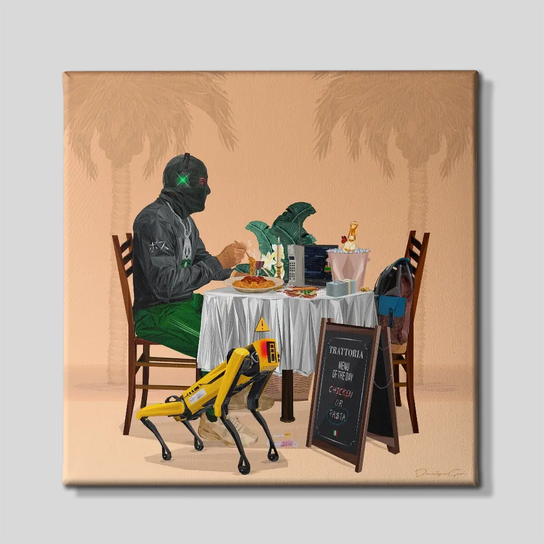 Chicken or Pasta Canvas Wall Art