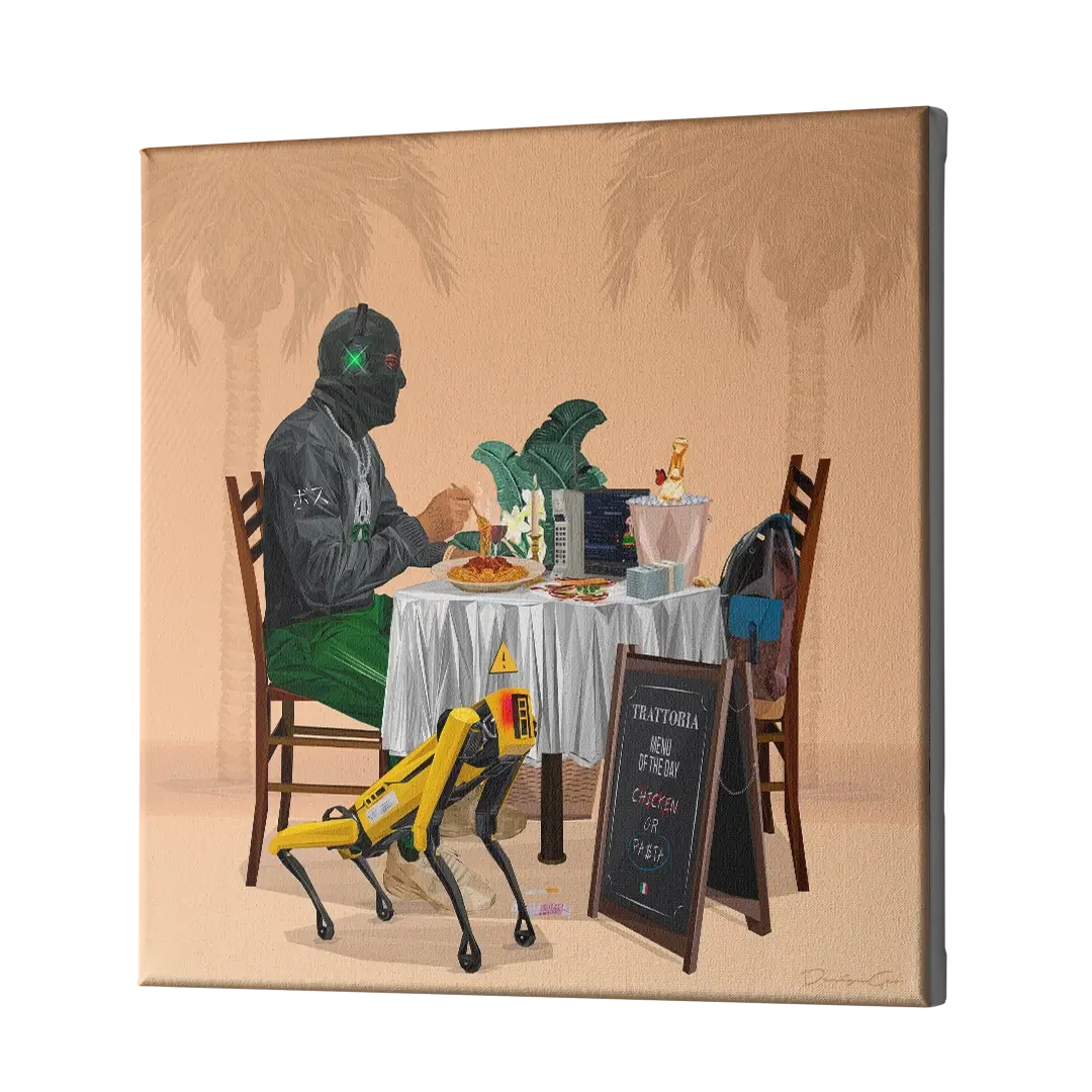 Chicken or Pasta Canvas Wall Art