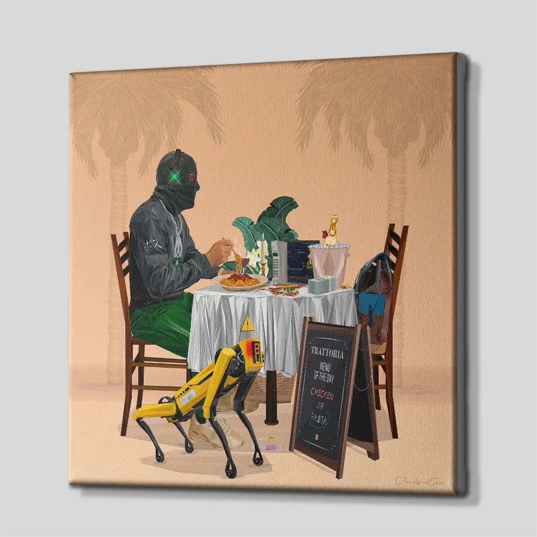 Chicken or Pasta Canvas Wall Art