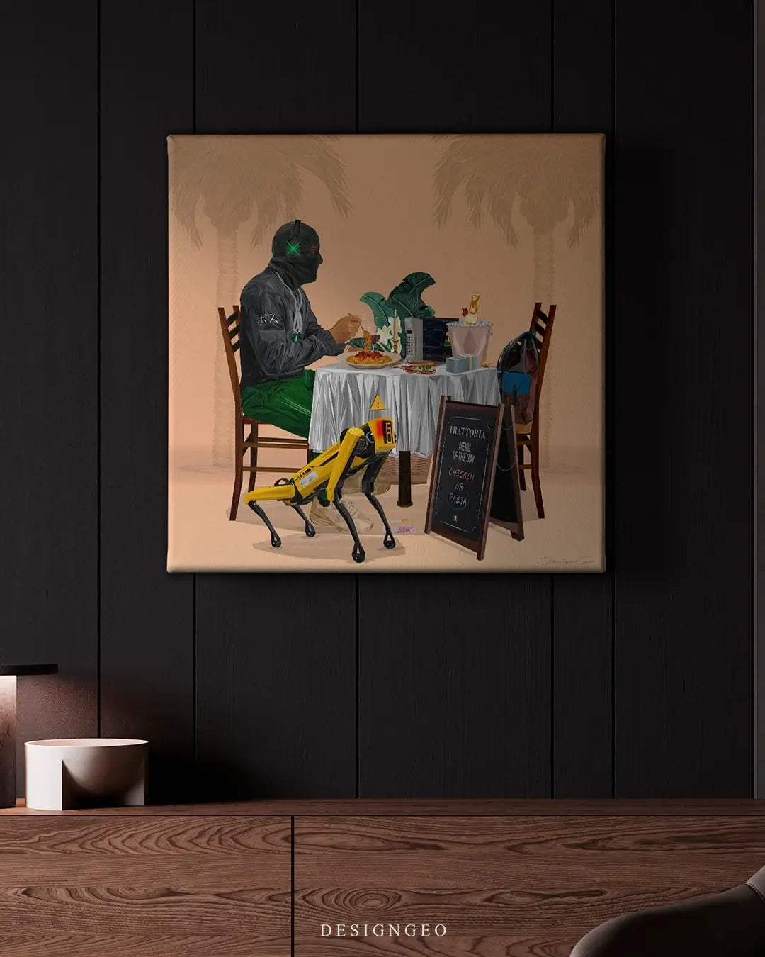 Chicken or Pasta Canvas Wall Art