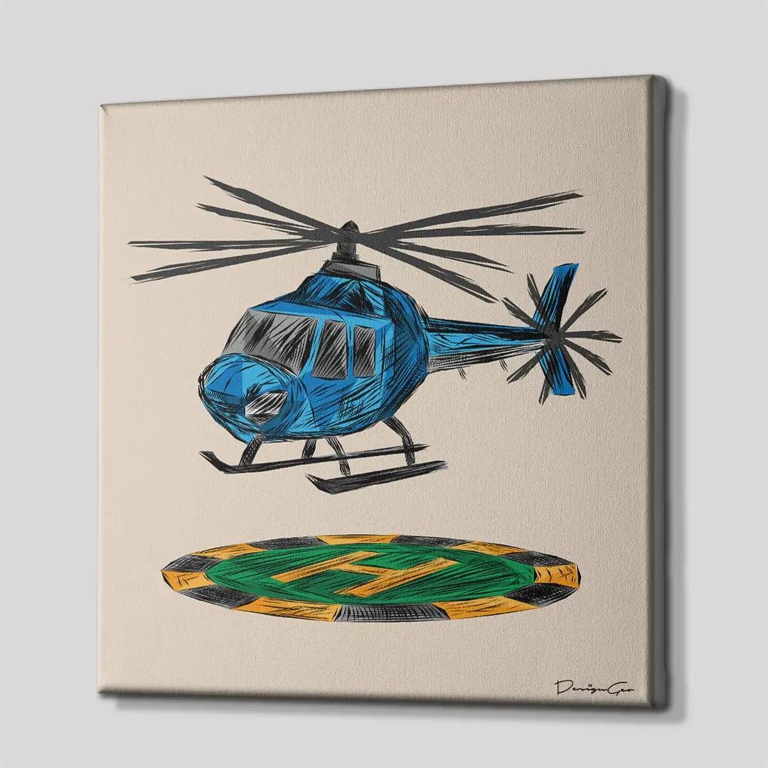 Side angle of the aviation-themed motivation canvas print, highlighting the high-quality gallery wrap finish and the professional 3D frame depth