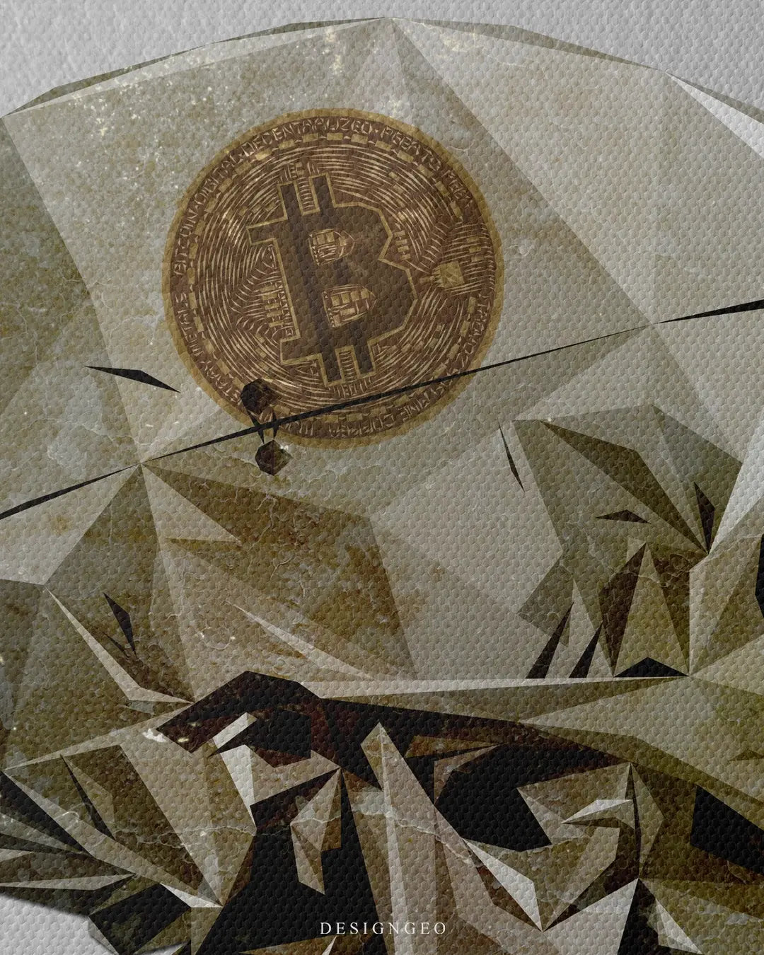 Close-up detail of canvas wall art print showing texture and sharpness