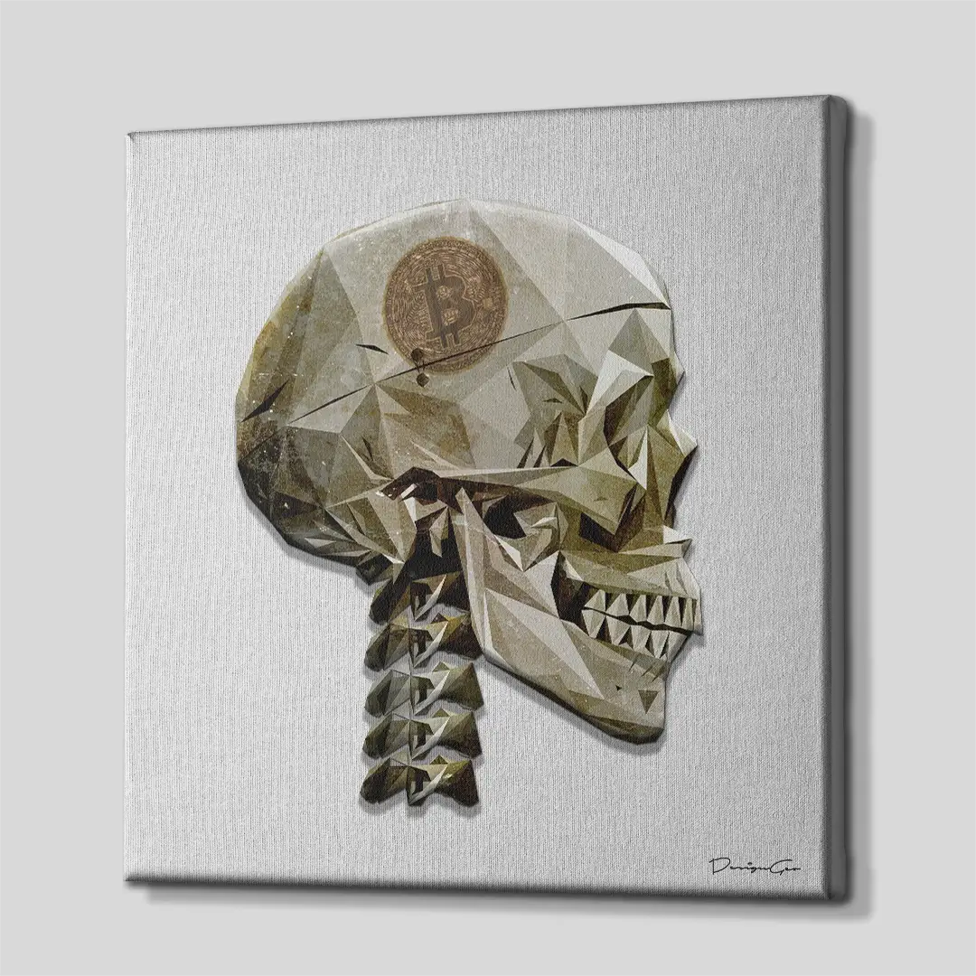 Side view of canvas wall art showing overall thickness