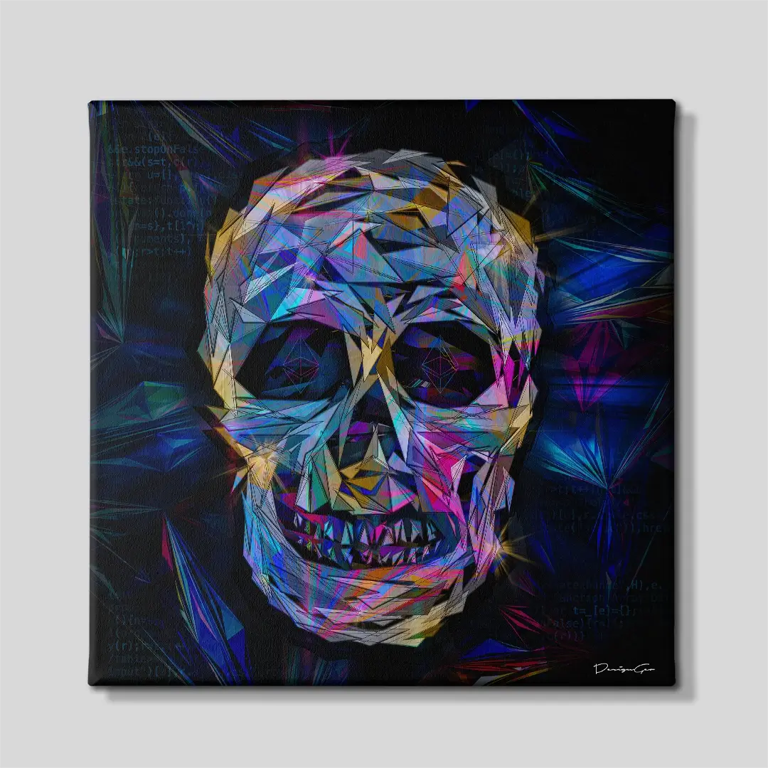 Crystal Skull Canvas Wall Art